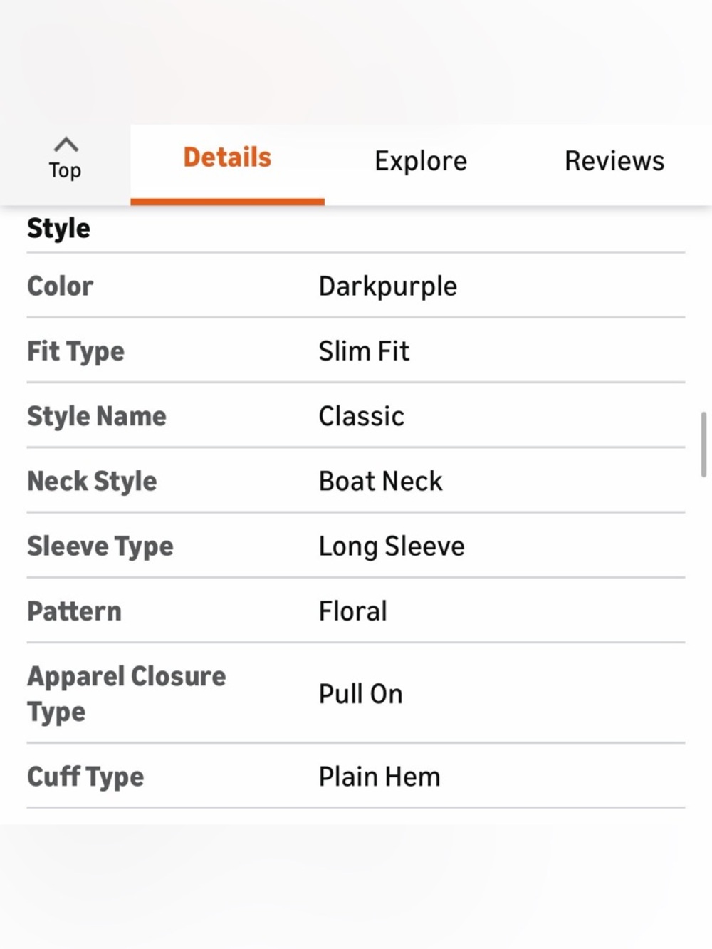 Off The Shoulder Long Sleeve Top - Picture 7 of 7